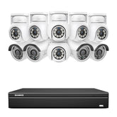 16 Channel 4K PoE Bullet & PTZ Security Camera System, 8MP Outdoor PoE IP Cameras, Pan & Tilt, ONVIF Supported NVR, Two-Way Audio, Smart Human/Vehicle Detection (4x IP Cameras+6x PT Cameras)